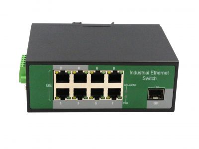 鋼合金工業(yè)級千兆1光8電SFP工業(yè)級交換機(jī)